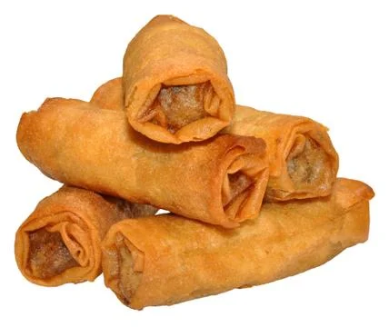 Crispy Chinese Spring Rolls Stock Photos