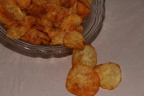 Crispy chips eat in breakfast Stock Photos