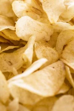 Crispy chips golden pattern Foto stock