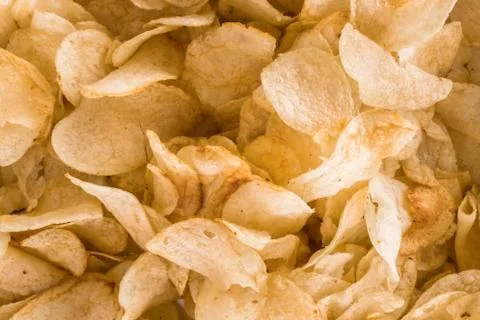 Crispy chips golden pattern Stock Photos