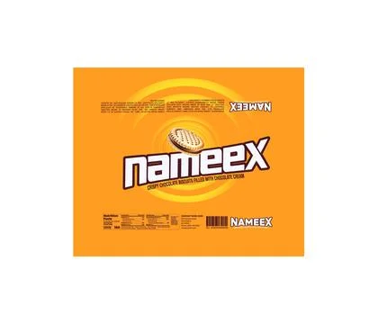 Crispy Chocolate Biscuits Packaging Illustrazione stock