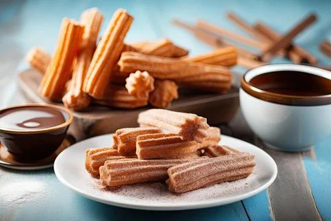 Crispy Churros Stock Photos