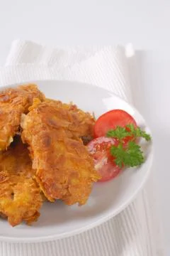 Crispy cornflake chicken strips Stock Photos