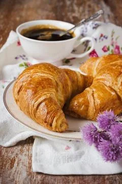 Crispy croissants Stock Photos