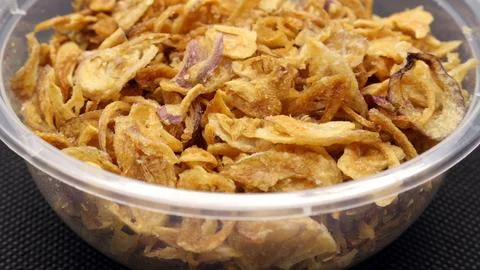 Crispy deep fried shallot Stock Photos