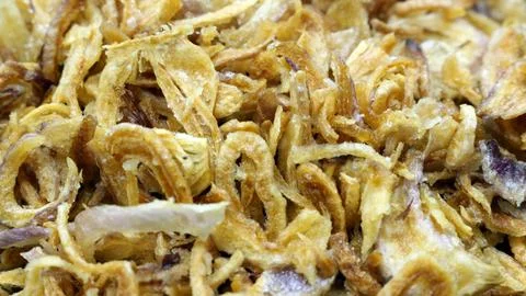 Crispy deep fried shallot Stock Photos