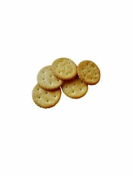 Crispy dry cracker isolated on white background Stock Photos