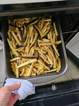 Crispy Eggplant Strips Foto stock