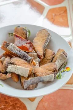 Crispy fish 스톡 사진