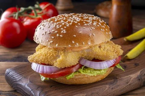 Crispy Fish Sandwich Foto stock