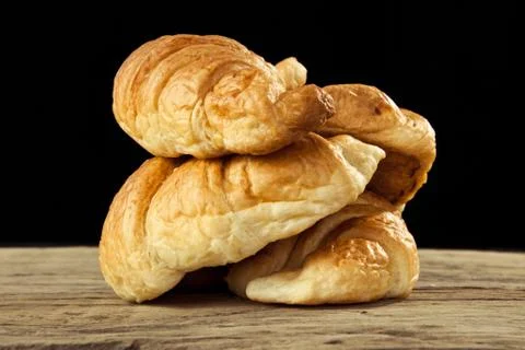 Crispy fresh croissants Stock Photos