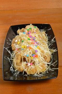 Crispy fried bananas 写真素材
