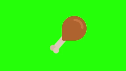 Crispy Fried Chicken Drumstick Illustration Stock Footage 337593324