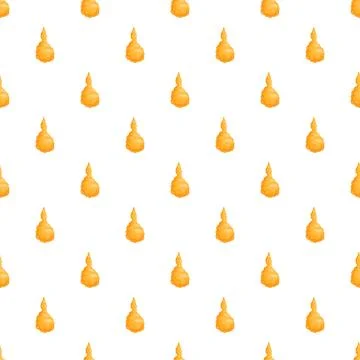 Crispy fried chicken drumsticks creating a seamless food pattern Stock Illustration