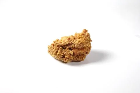 Crispy Fried Chicken Isolated on White Background Stock Photos