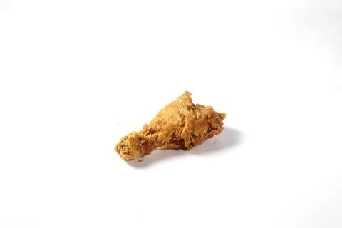 Crispy Fried Chicken Isolated on White Background Stock Photos