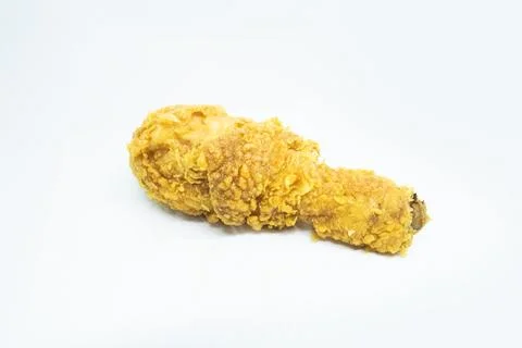 Crispy fried chicken on a white background Stock Photos