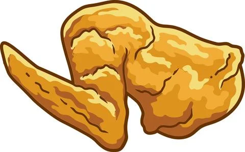 Crispy Fried Chicken Wing Stock Illustration