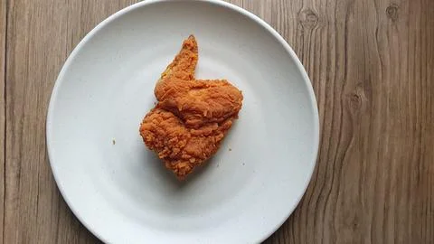Crispy Fried Chicken Wing Served Stock Photos