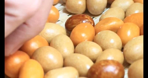 Crispy fried peanuts Stock Footage 296483616