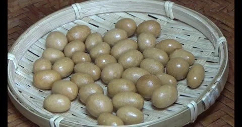 Crispy fried peanuts Stock Footage 296483868