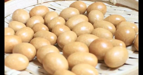 Crispy fried peanuts Stock Footage 296483930