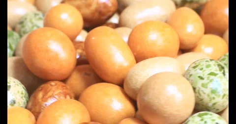 Crispy fried peanuts on plate Stock Footage 296566940