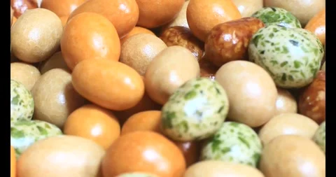 Crispy fried peanuts on plate Stock Footage 296567172