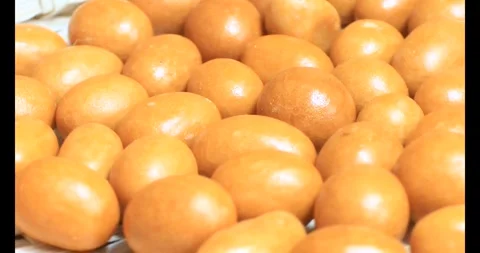 Crispy fried peanuts on plate Stock Footage 296567781