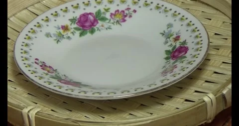 Crispy fried peanuts on plate Stock Footage 296568914