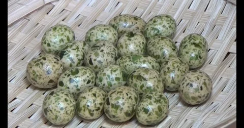 Crispy fried peanuts on plate Video stock 296571083