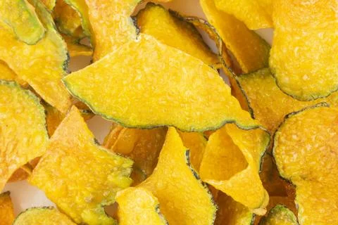 Crispy fried pumpkin thai texture background Фото