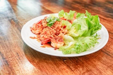 Crispy fried shrimps Stock Photos