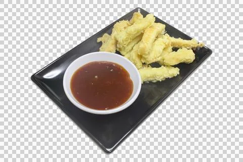 Crispy Fried Snacks with Dipping Sauce Фото