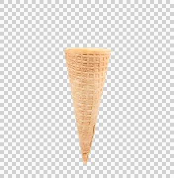 Crispy golden waffle cone ready to be filled with delicious frozen treats, .. Foto stock