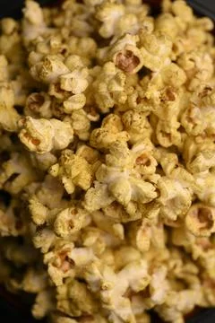 Crispy Gourmet Popcorn Texture Background For Snack And Entertainment Themes Stock Photos