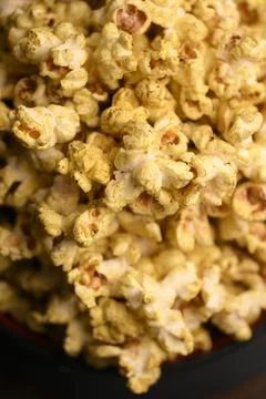 Crispy Gourmet Popcorn Texture Background For Snack And Entertainment Themes Stock Photos