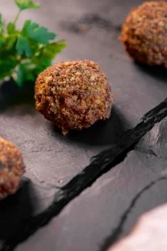 Crispy meatballs Stock Photos