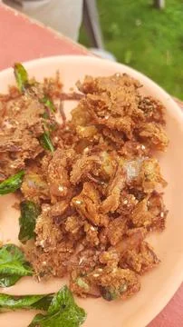 Crispy Onion Pakora Stock Photos