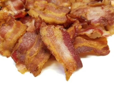 Crispy Pan Fried Bacon Stock Photos