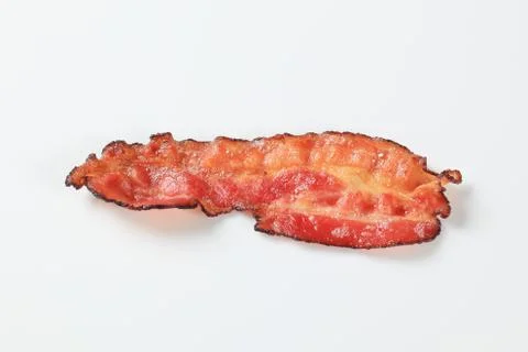 Crispy pan-fried strip of bacon Stock-Fotos