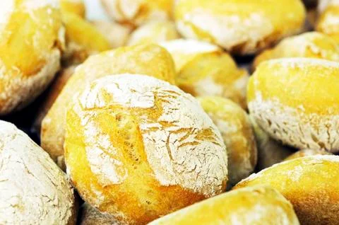 Crispy panini in a bakery Stock Photos