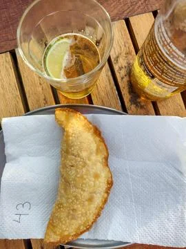 Crispy pastry with beer Fotos de archivo