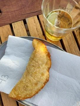 Crispy Pastry with Drink Stock Photos