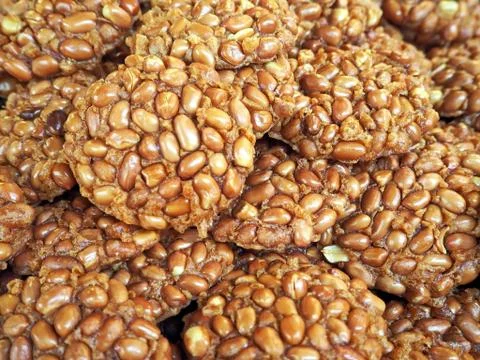 Crispy Peanut Cookies Stock Photos