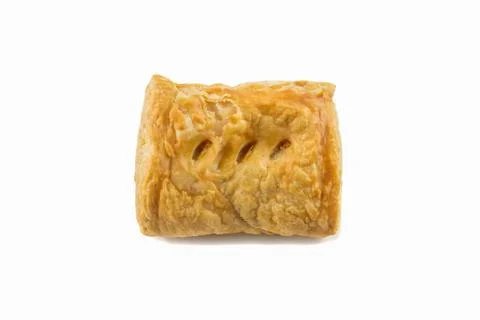Crispy pie on white background Stock Photos