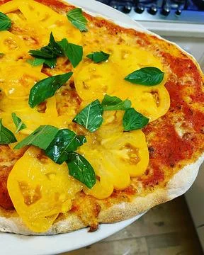 Crispy pizza Foto stock