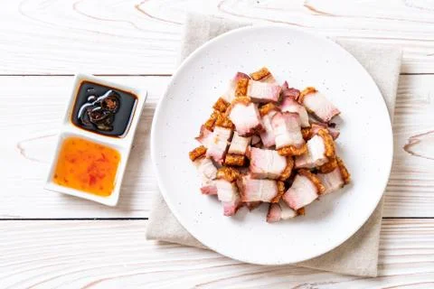 Crispy pork belly Foto stock