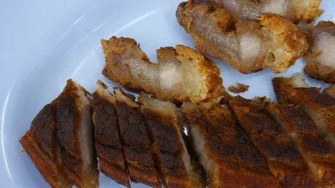 Crispy pork Stock Footage 122582202