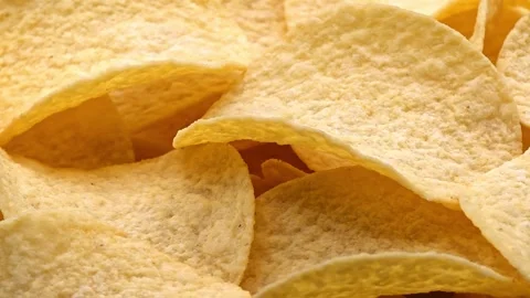 Crispy potato chips Stock Footage 323297859